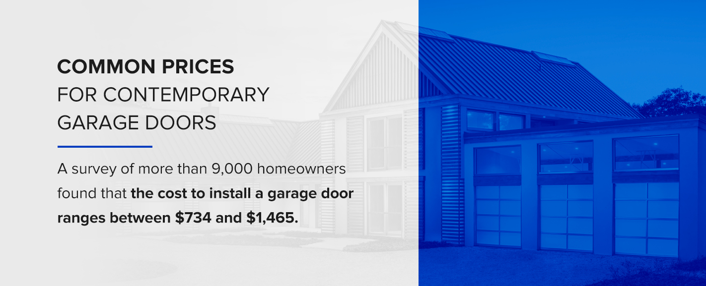 Contemporary Garage Door Prices in Connecticut