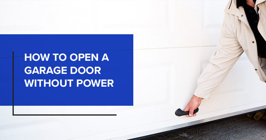 How to Open a Garage Door Without Power